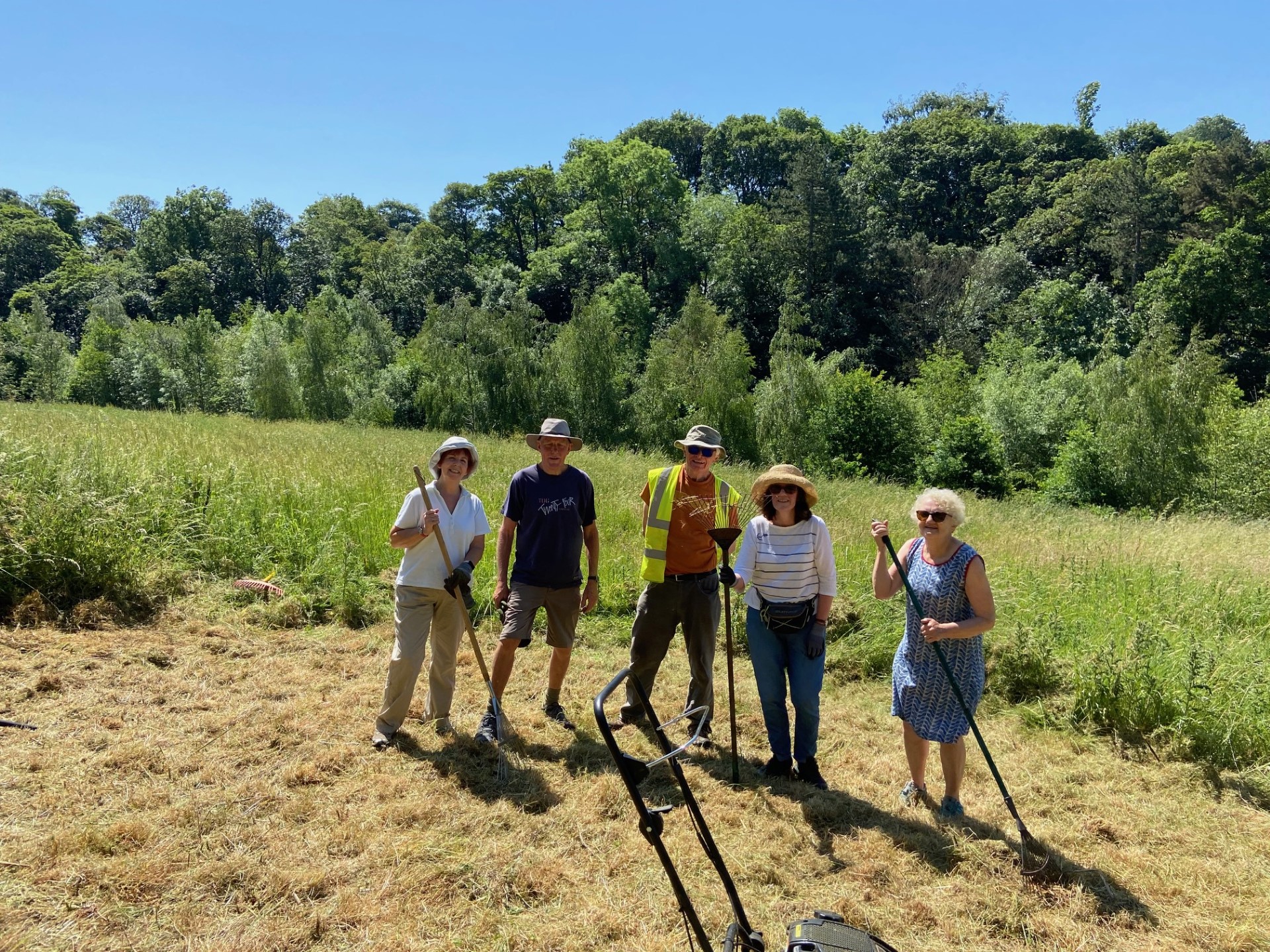 our Bio Diversity sub-group cut a new area of grass in the Community Field to be used as a place to sit and enjoy the tranquillity and beauty of that area