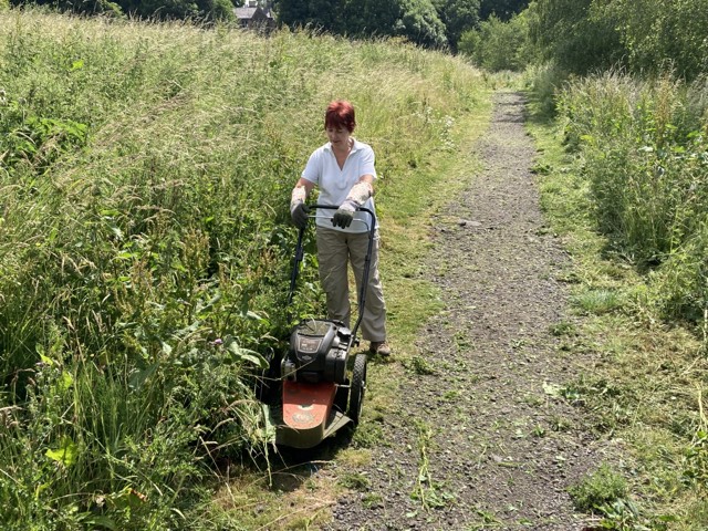 Volunteers working on the Community Field