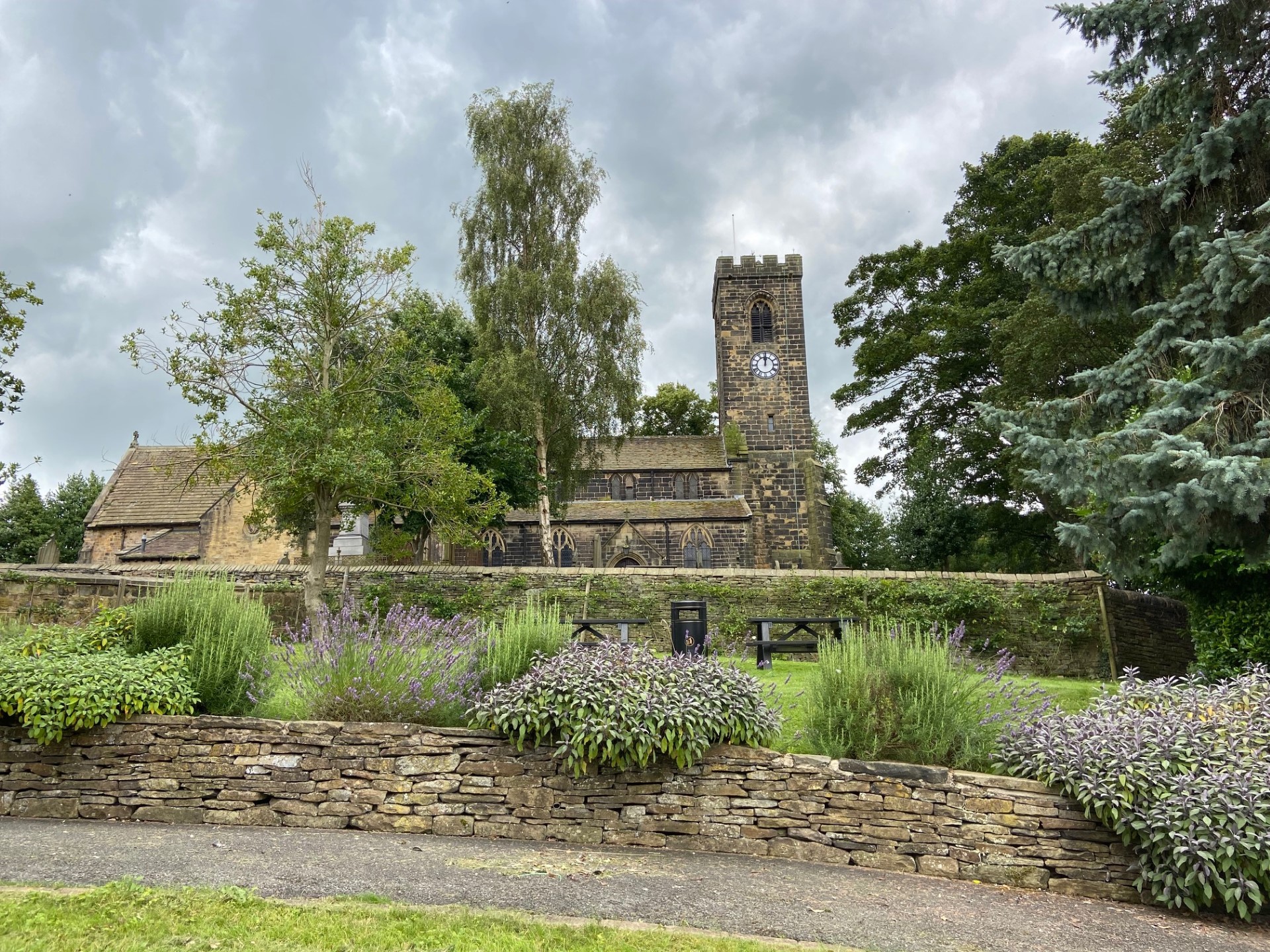 The Memorial Gardens looking towards the church