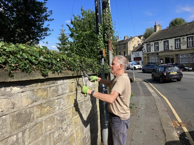 The Memorial Gardens were treated to a complete make-over with grass being cut, roses pruned, all bushes trimmed and borders weeded.