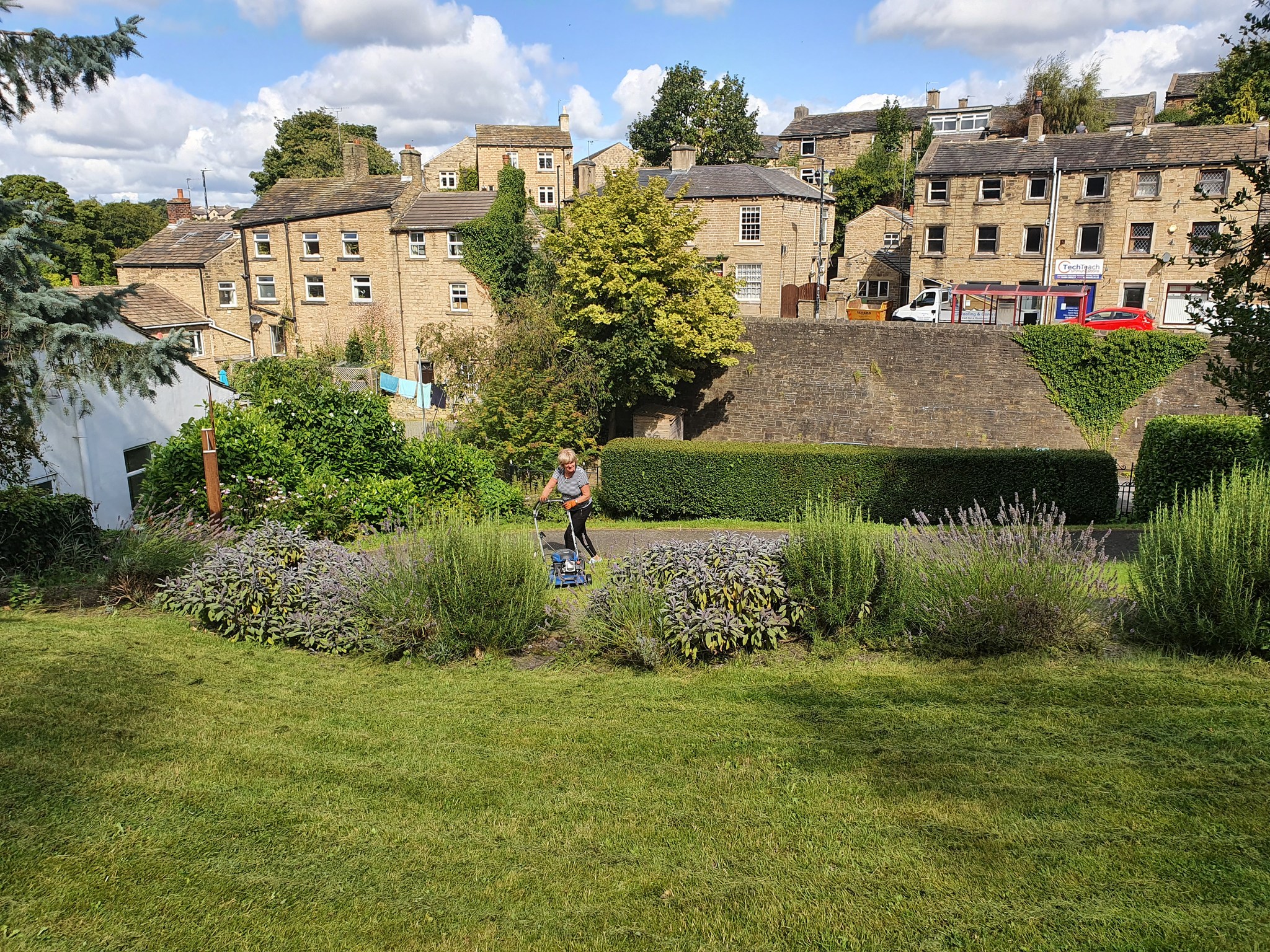 Tidying up the Memorial Garden