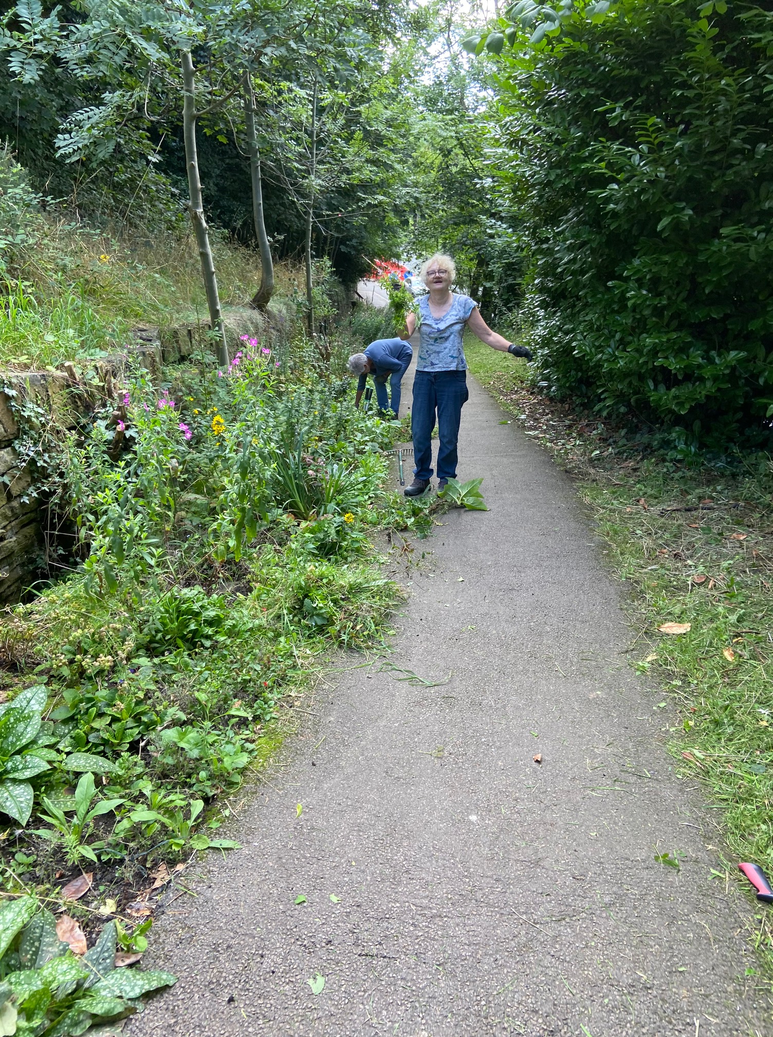 Strimming the path edges