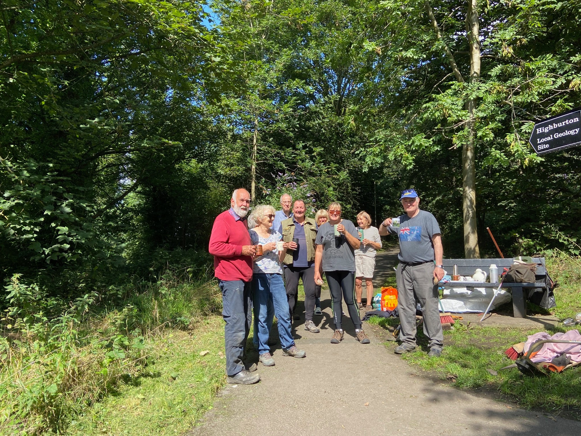 Volunteers working in the old quarry