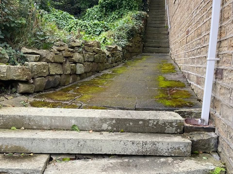 Cleared steps at Low Town.