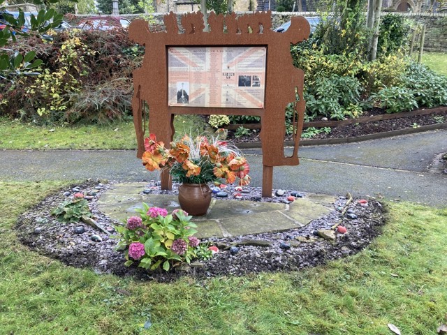 The information board the Memorial Gardens